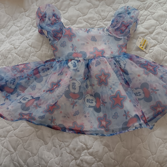 minnie mouse dress, blue with white, princess style, for 1 year - Picture 1 of 5